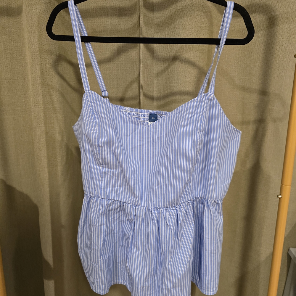 Old Navy Light Blue Striped Camisole
